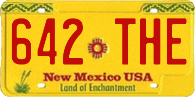 NM license plate 642THE