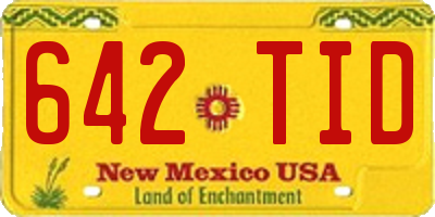 NM license plate 642TID