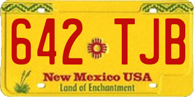 NM license plate 642TJB