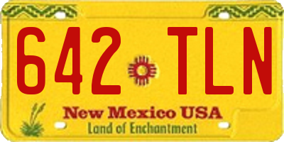 NM license plate 642TLN