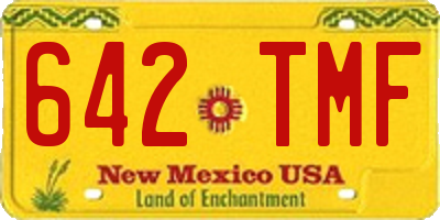 NM license plate 642TMF