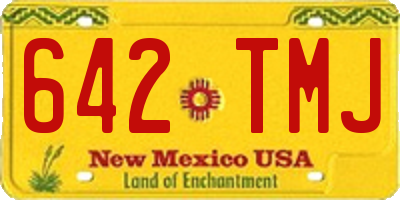 NM license plate 642TMJ