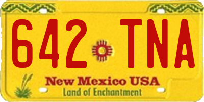 NM license plate 642TNA