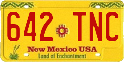 NM license plate 642TNC