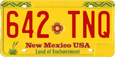 NM license plate 642TNQ