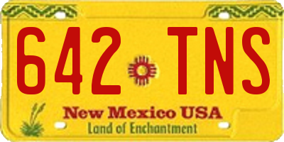 NM license plate 642TNS