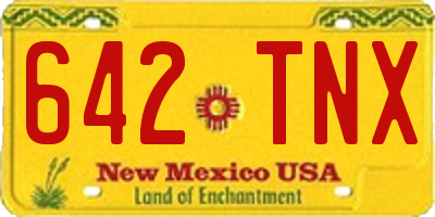 NM license plate 642TNX