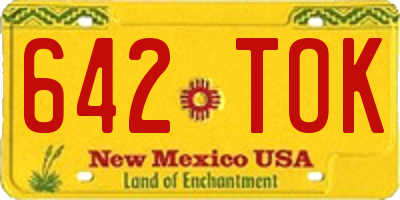 NM license plate 642TOK