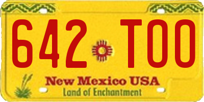 NM license plate 642TOO