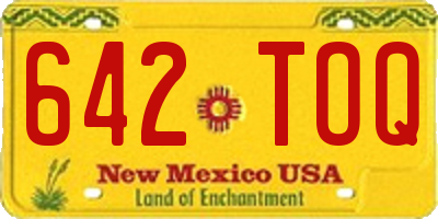 NM license plate 642TOQ