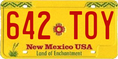 NM license plate 642TOY
