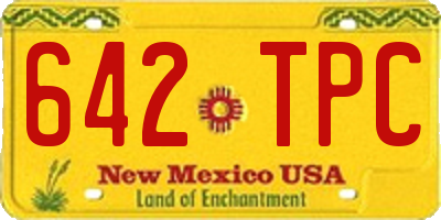 NM license plate 642TPC
