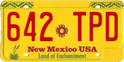 NM license plate 642TPD