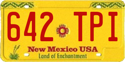 NM license plate 642TPI