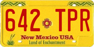 NM license plate 642TPR