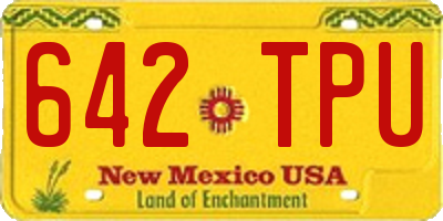NM license plate 642TPU