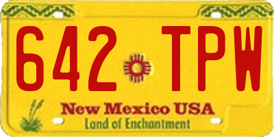 NM license plate 642TPW