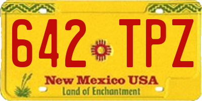 NM license plate 642TPZ