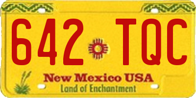 NM license plate 642TQC