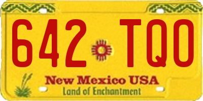 NM license plate 642TQO