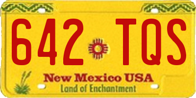 NM license plate 642TQS