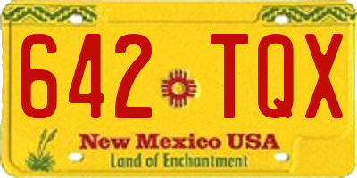 NM license plate 642TQX