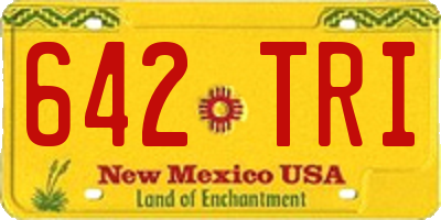 NM license plate 642TRI