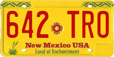 NM license plate 642TRO