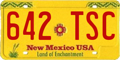 NM license plate 642TSC