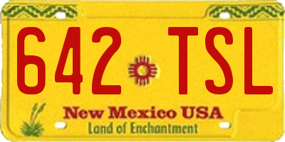 NM license plate 642TSL