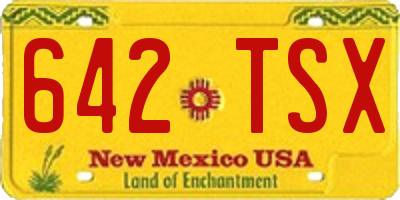 NM license plate 642TSX