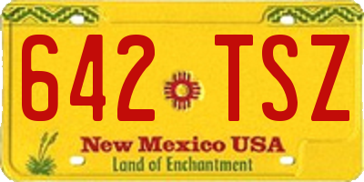 NM license plate 642TSZ