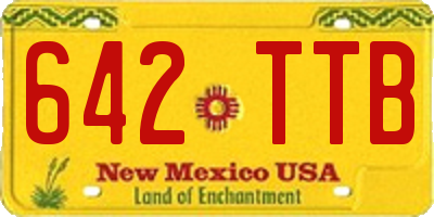 NM license plate 642TTB
