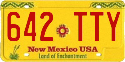NM license plate 642TTY