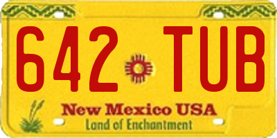 NM license plate 642TUB