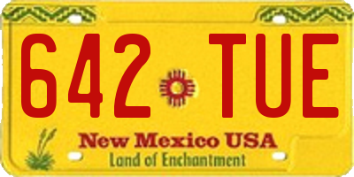 NM license plate 642TUE