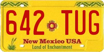 NM license plate 642TUG