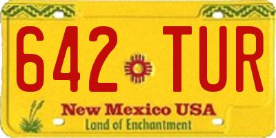 NM license plate 642TUR