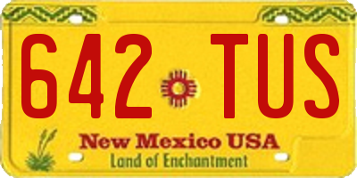 NM license plate 642TUS