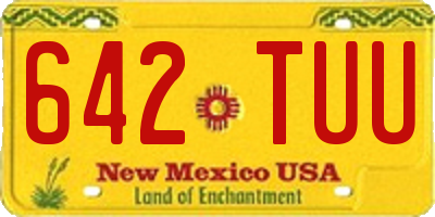 NM license plate 642TUU