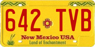 NM license plate 642TVB