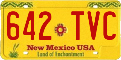 NM license plate 642TVC