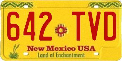 NM license plate 642TVD