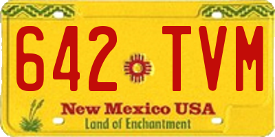 NM license plate 642TVM