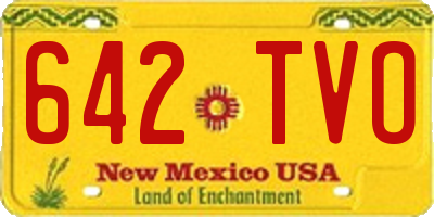 NM license plate 642TVO