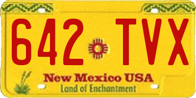 NM license plate 642TVX