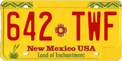 NM license plate 642TWF