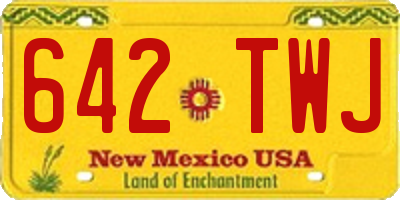 NM license plate 642TWJ