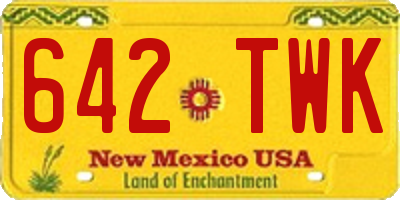 NM license plate 642TWK
