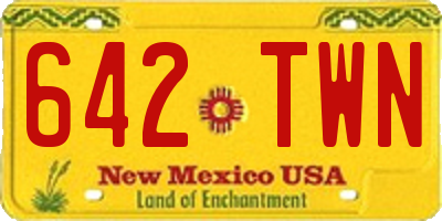 NM license plate 642TWN